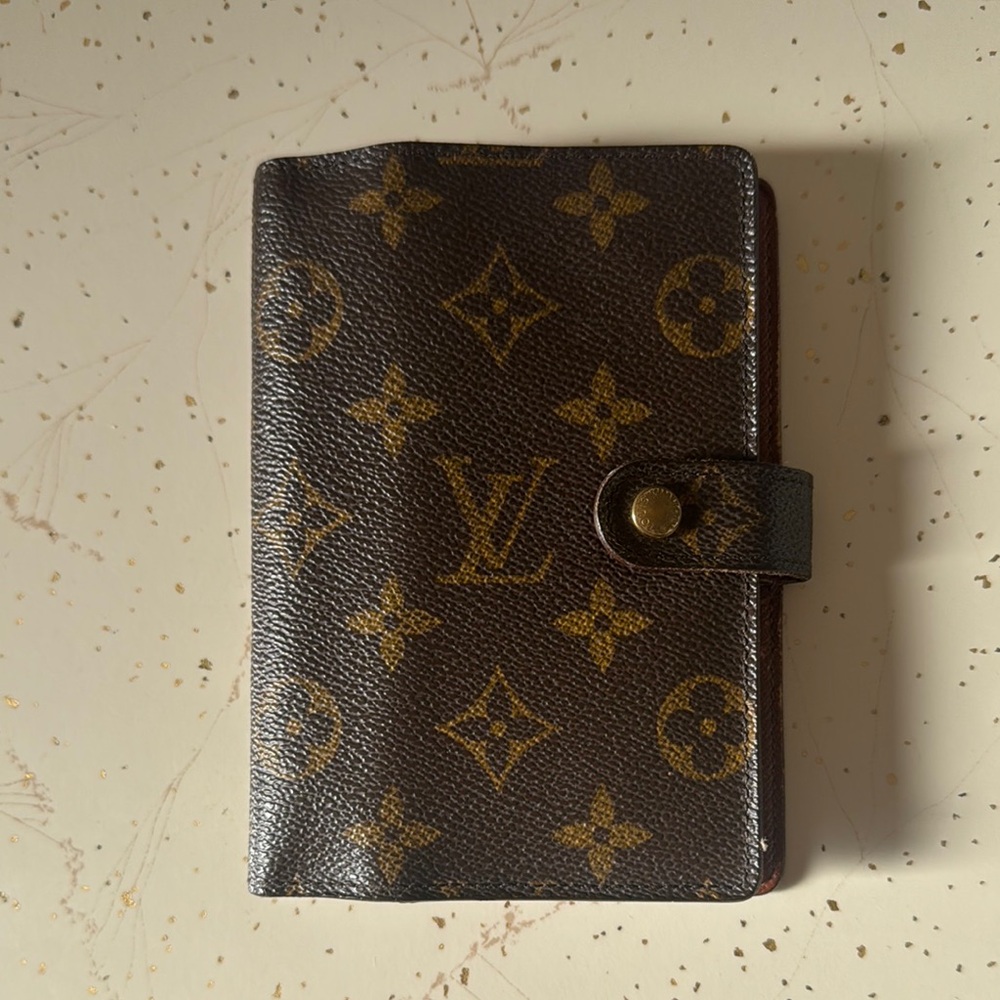 Louis Vuitton Monogram Brown Leather Small Agenda Cover